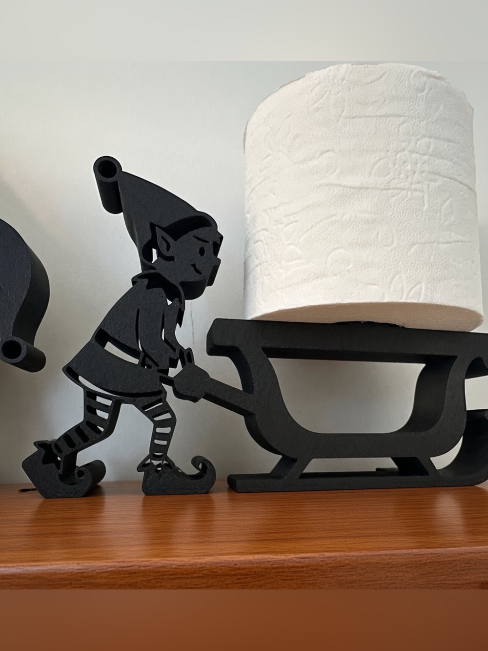 2 Christmas Elf Toilet Paper Holders - Picture 4 of 7